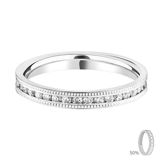 Milgrain Set Diamond Eternity Wedding Ring
