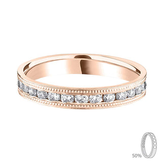 Milgrain Set Diamond Eternity Wedding Ring