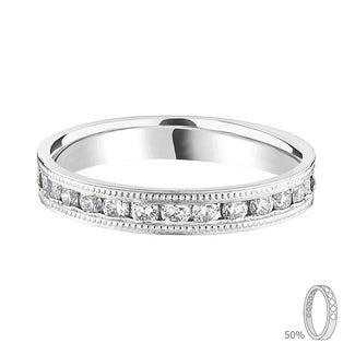 Milgrain Set Diamond Eternity Wedding Ring