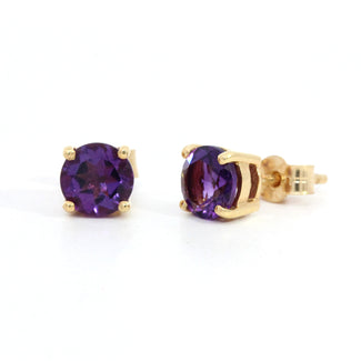 Amethyst Stud Earrings