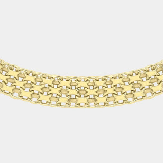 9ct Gold Graduated Bismark Necklace