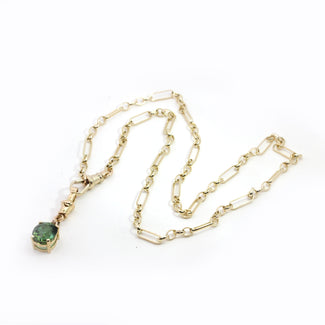 'Mistletoe' Tourmaline Charm Necklace