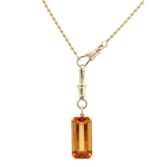 'Robin' Citrine Charm Pendant Necklace