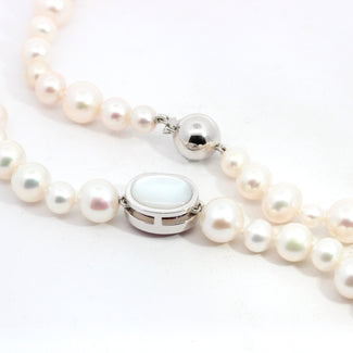 'Winter Berry' Garnet and Pearl Necklace