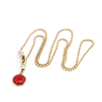 'Maple' Fire Opal Charm Necklace