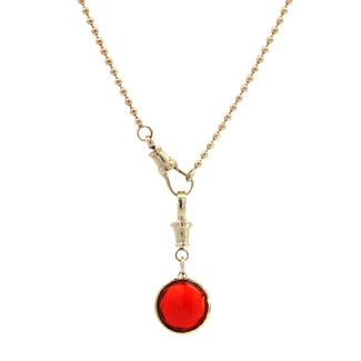 'Maple' Fire Opal Charm Necklace