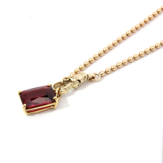 'Red Berry' Garnet Charm Pendant Necklace