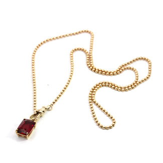'Red Berry' Garnet Charm Pendant Necklace
