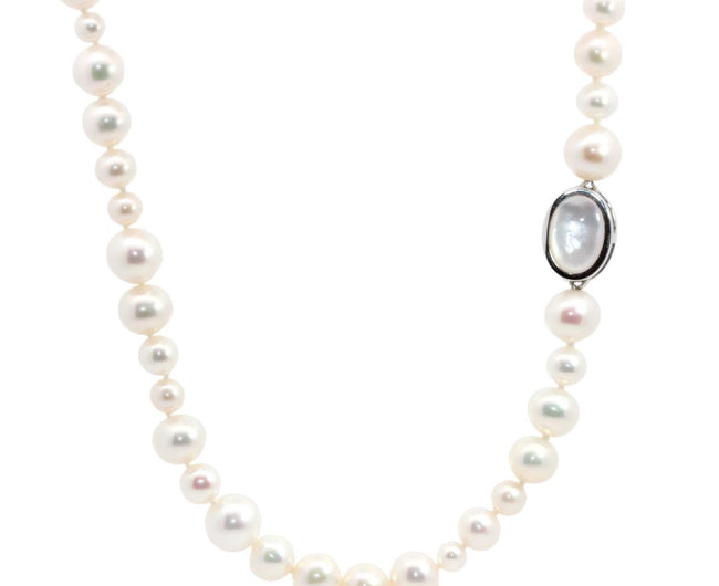 'Winter Berry' Garnet and Pearl Necklace