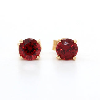 Garnet Earring Studs