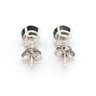 Green Sapphire Earring Studs