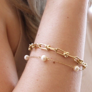9ct Gold Freshwater Pearl Bracelet