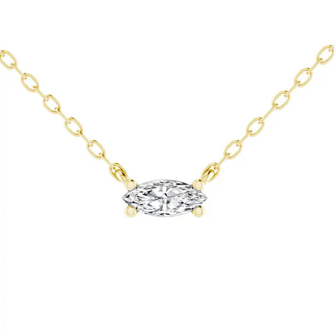 0.5ct Marquise Cut Lab Grown Diamond Necklace