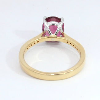 Pink Oval Tourmaline Ring