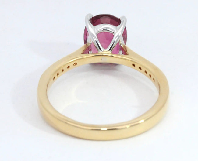 Pink Oval Tourmaline Ring