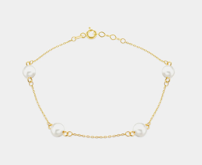 9ct Gold Freshwater Pearl Bracelet
