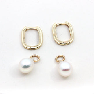 'Lumi' Pearl Drop Charm Earrings