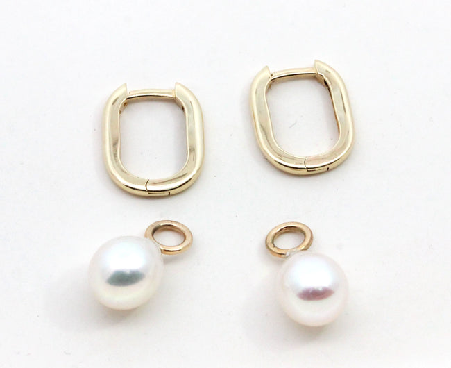 'Lumi' Pearl Drop Charm Earrings