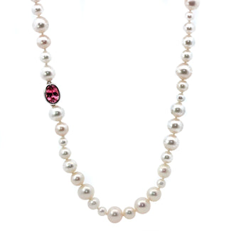 'Sugar Plum' Pink Spinel and Pearl Necklace