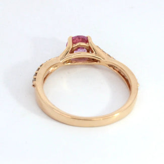 Pink Sapphire Twist Ring