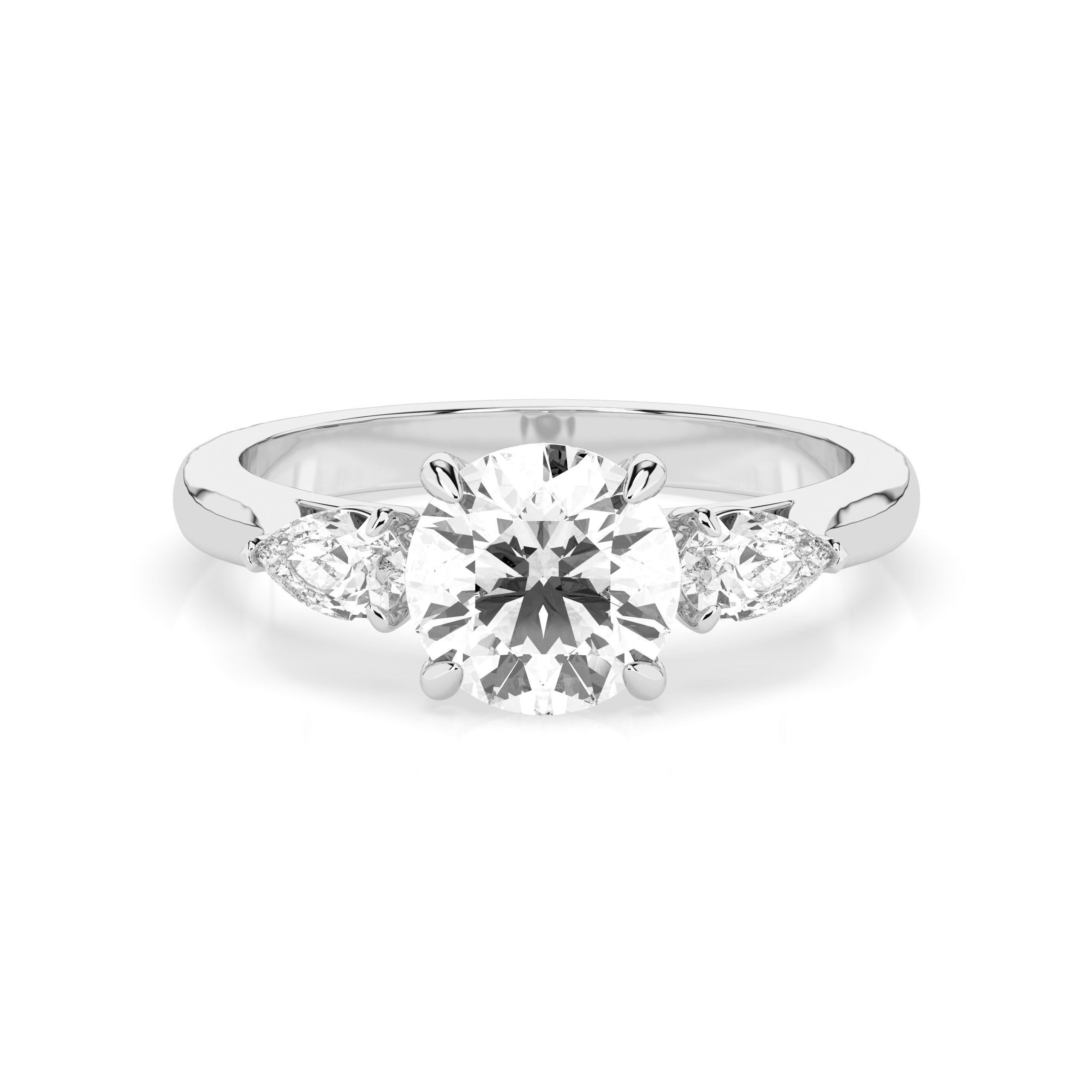 Primrose Diamond Trilogy Engagement Ring Hatton Garden