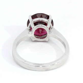 Round Garnet Solitaire Ring