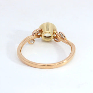 Yellow Sapphire and Diamond Floral Ring