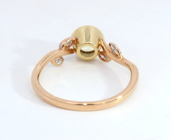 Yellow Sapphire and Diamond Floral Ring