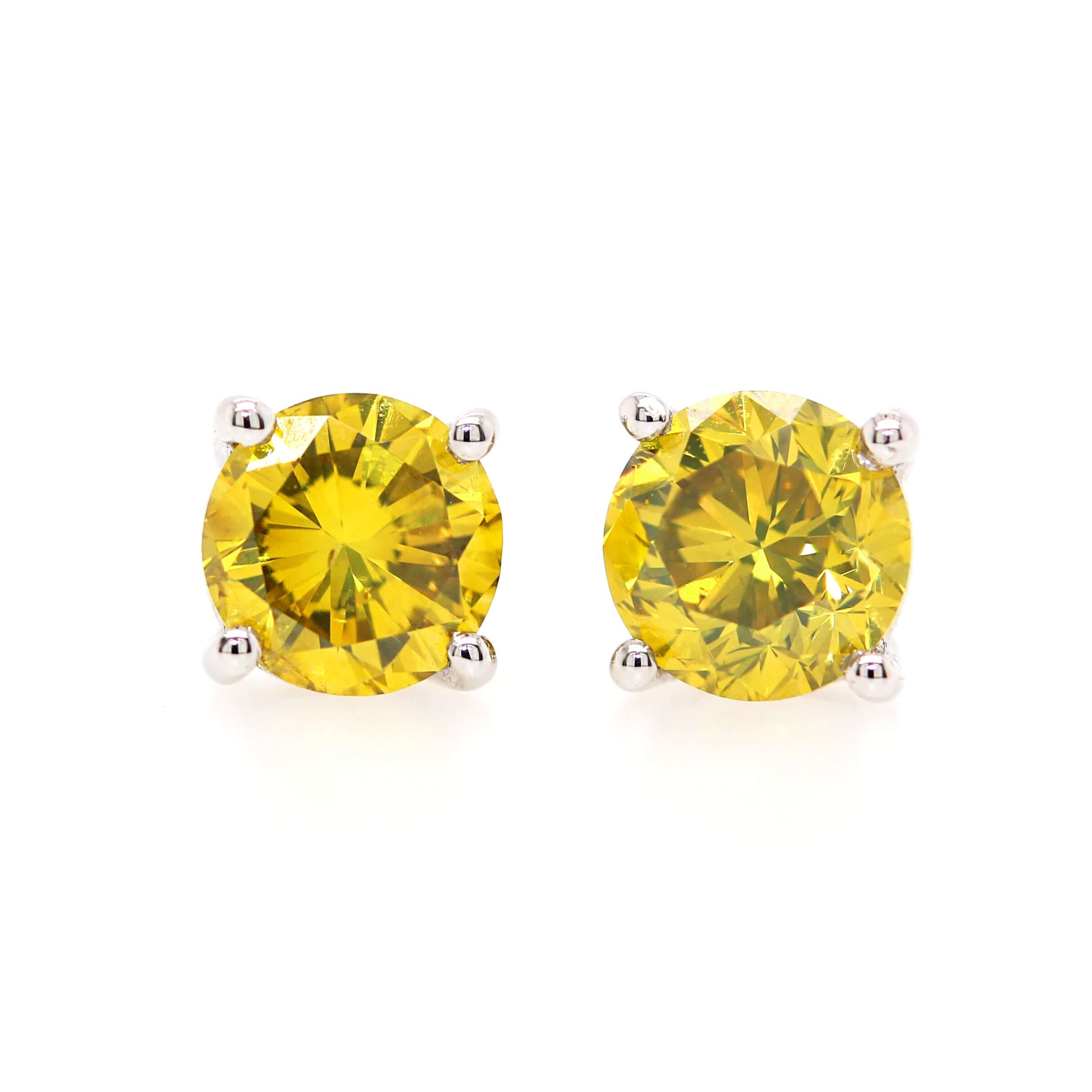 Yellow Diamond Stud Earrings – Holts Gems