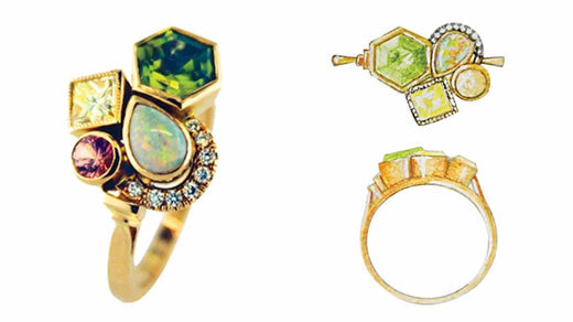 "My tastes are often a bit off beat, so I knew I'd like something a bit different when it came to an engagement ring" - Holts Gems