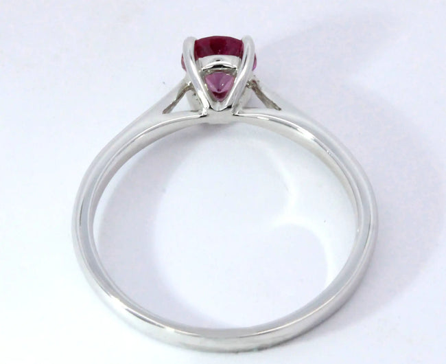 0.64ct Pink Sapphire Solitaire Ring