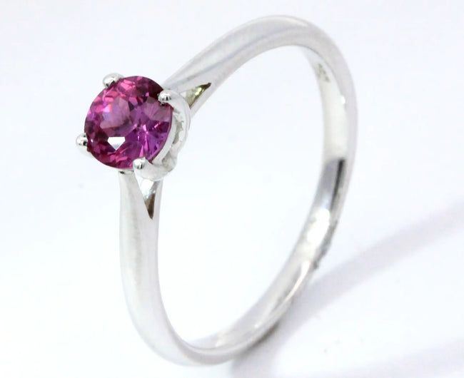 0.64ct Pink Sapphire Solitaire Ring