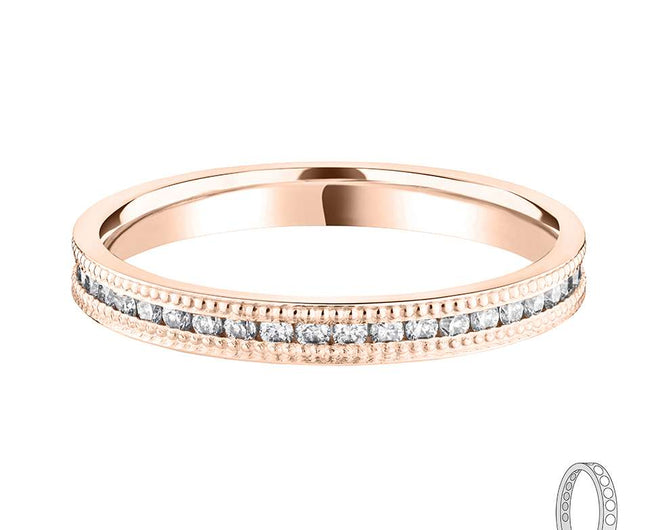 Milgrain Set Diamond Eternity Wedding Ring