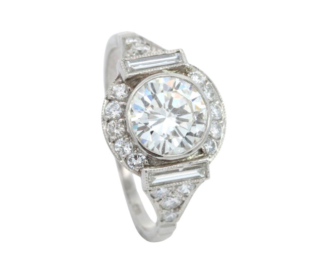 Diamond Halo Trilogy Ring