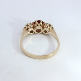 Garnet Trilogy Ring