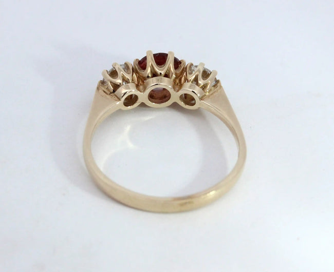 Garnet Trilogy Ring