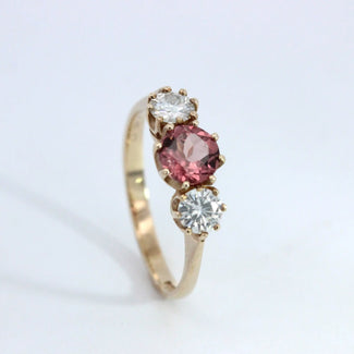 Garnet Trilogy Ring