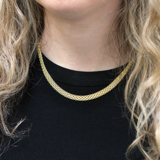 9ct Gold Graduated Bismark Necklace