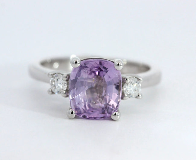 Lilac Sapphire Diamond Trilogy Ring