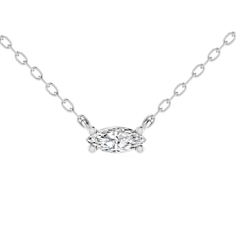 0.5ct Marquise Cut Lab Grown Diamond Necklace