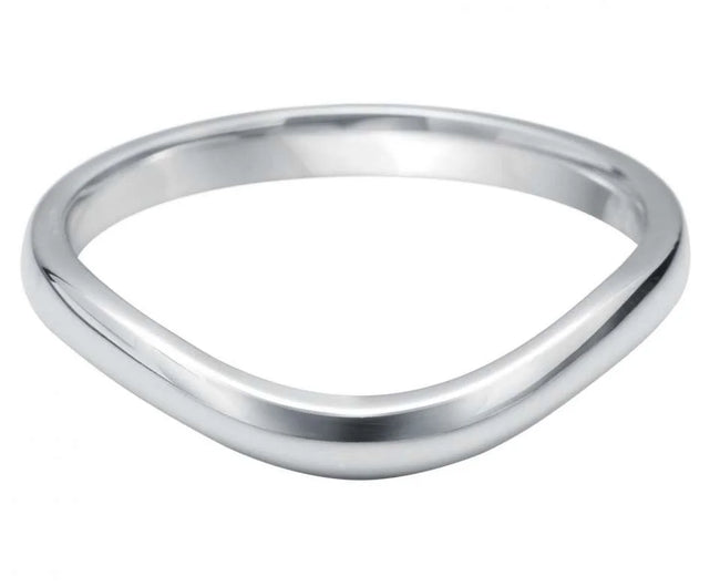 U-Shape-Curved-Wedding-Band-3mm-white-gold
