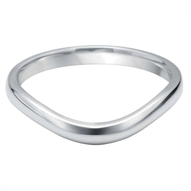 U-Shape-Curved-Wedding-Band-3mm-white-gold