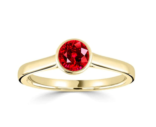 Ruby Elm | Ruby Solitaire Engagement Ring | Holts Gems
