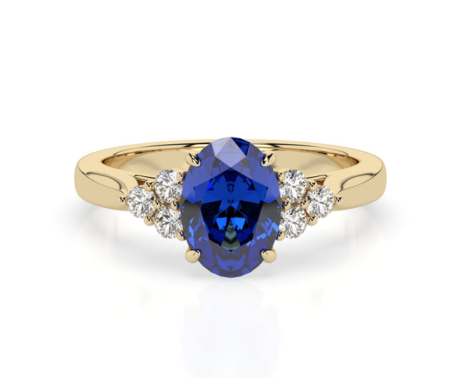 Sapphire Alyssum - 0.596ct Blue Sapphire - Size 
M ½