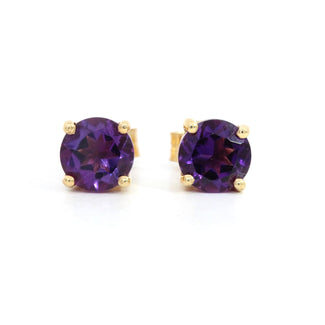 Amethyst Stud Earrings