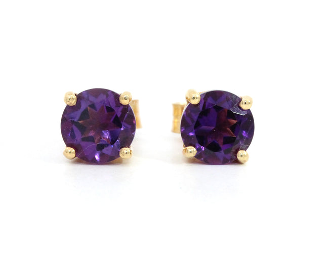 Amethyst Stud Earrings