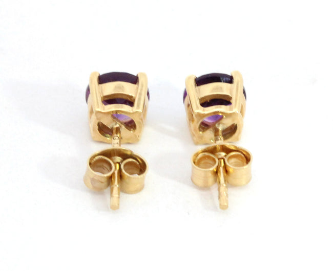 Amethyst Stud Earrings