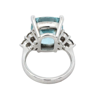 Aquamarine and Diamond Ring