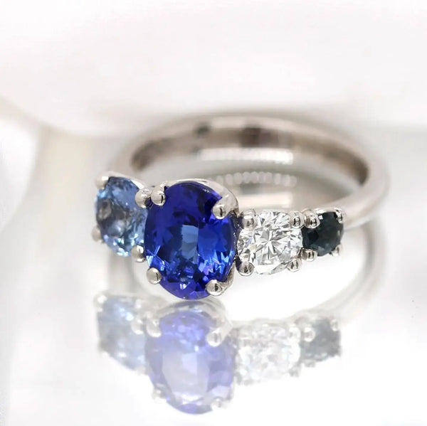 Blue Sapphire Engagement Ring