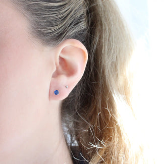 Blue Sapphire Stud Earrings